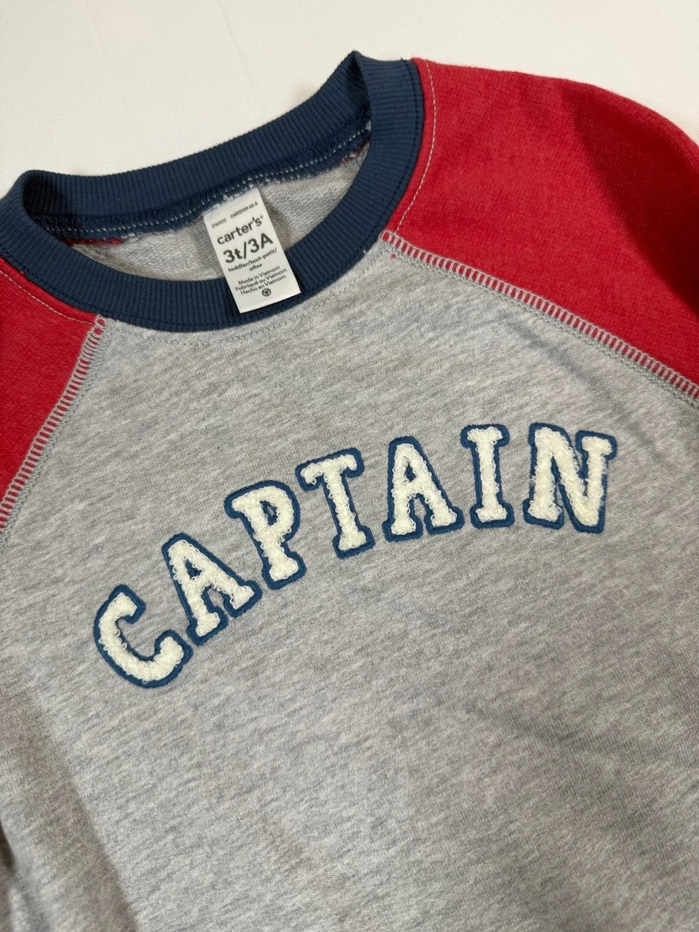 NWT CARTER’S Captain Toddler Sweatshirt Pullover 3T Graphic Crewneck NEW